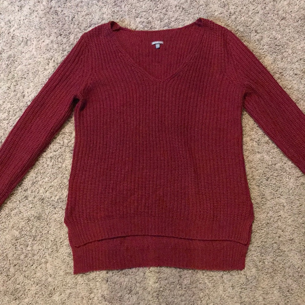 Burgundy red sweater